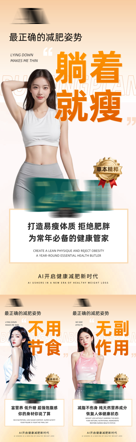 源文件下载【享设计】搜索编号：96580035728597306【医美健康瘦身减肥塑形纤体产品宣传海报】