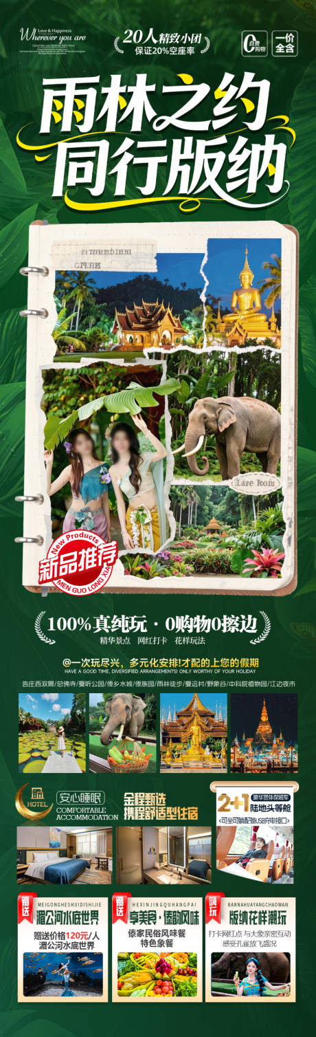 源文件下载【享设计】搜索编号：63080036023166734【西双版纳云南旅游海报版纳亲子研学】