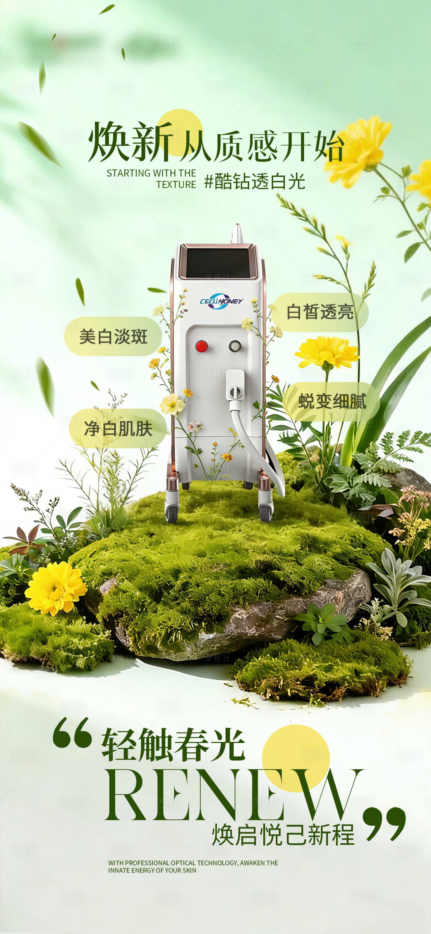 源文件下载【享设计】搜索编号：67010035946888444【医美仪器海报】