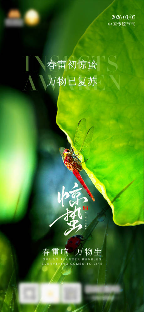 源文件下载【享设计】搜索编号：68180035640289038【惊蛰节气海报】