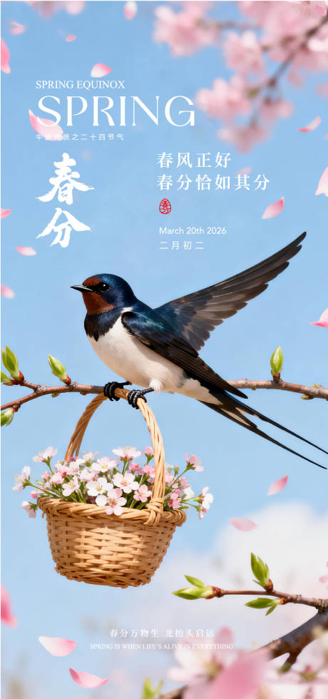 源文件下载【享设计】搜索编号：48220035826125103【春天春分海报  】