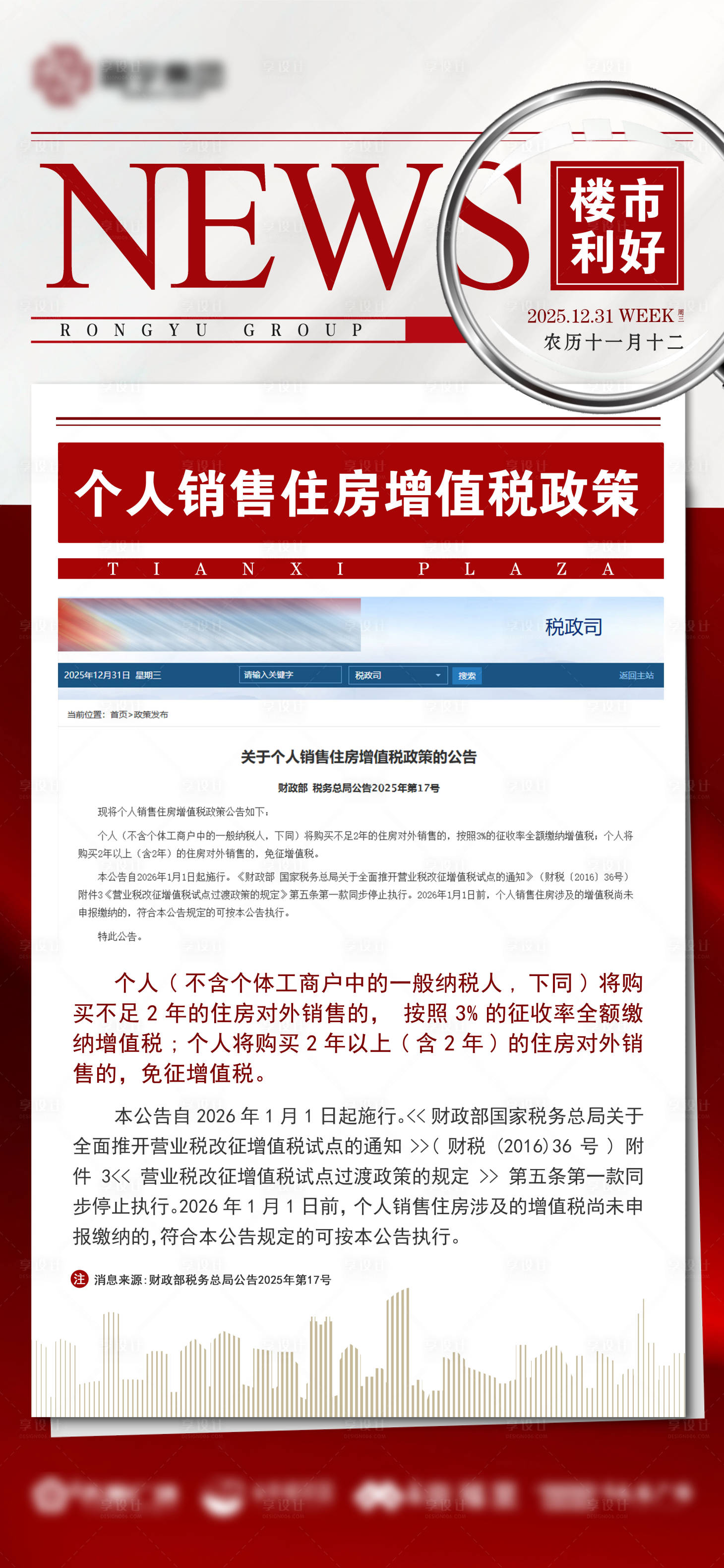 源文件下载【享设计】搜索编号：73450035913398031【楼市政策播报】
