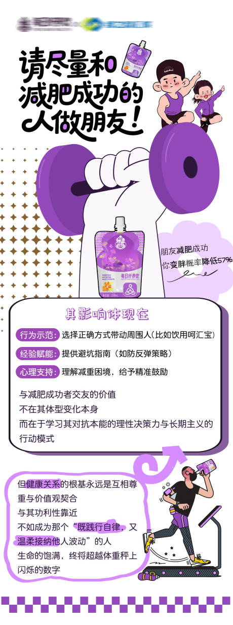 源文件下载【享设计】搜索编号：15260036027972247【减肥手绘长图海报】