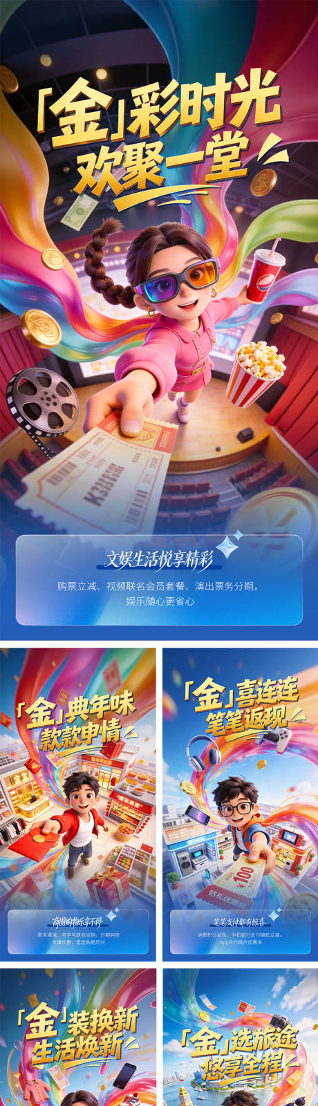 源文件下载【享设计】搜索编号：44960035650145121【互联网消费网感系列海报】
