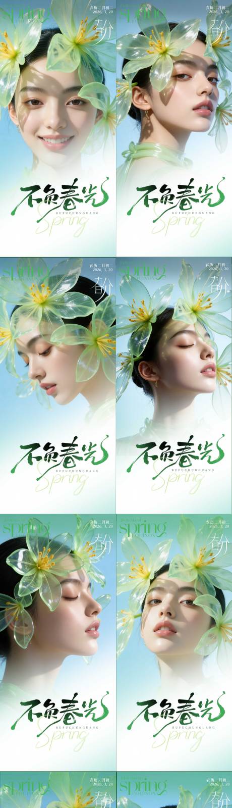 源文件下载【享设计】搜索编号：19870035823259019【医美节气春分龙抬头早安海报】