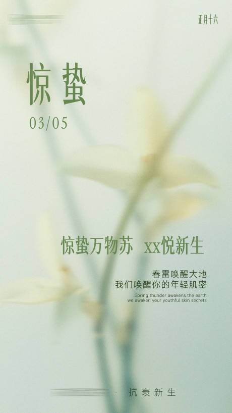 源文件下载【享设计】搜索编号：26550035746333175【医美海报节日惊蛰】