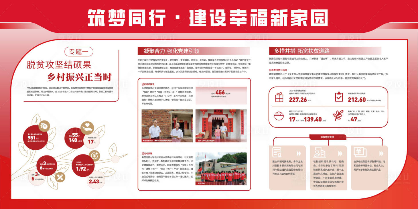 源文件下载【享设计】搜索编号：28790035863674874【红色企业宣传栏展板背景板设计】