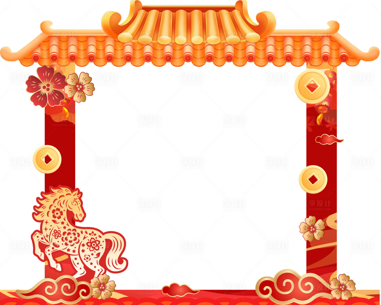 源文件下载【享设计】搜索编号：32520035615543718【国风门头设计】