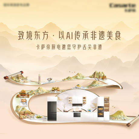 源文件下载【享设计】搜索编号：33670035760301033【厨电主视觉】