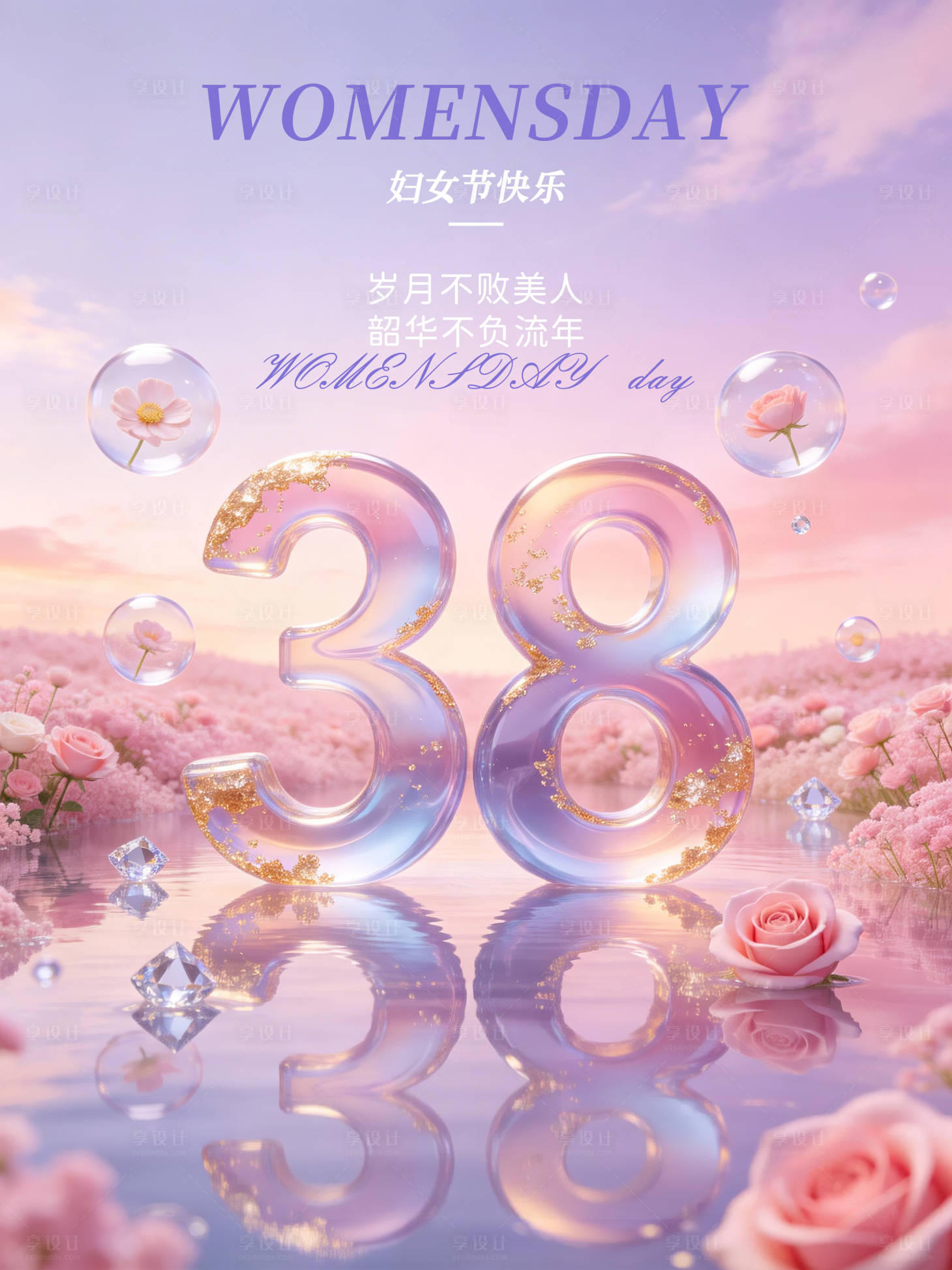 源文件下载【享设计】搜索编号：13450035706836646【妇女节海报】