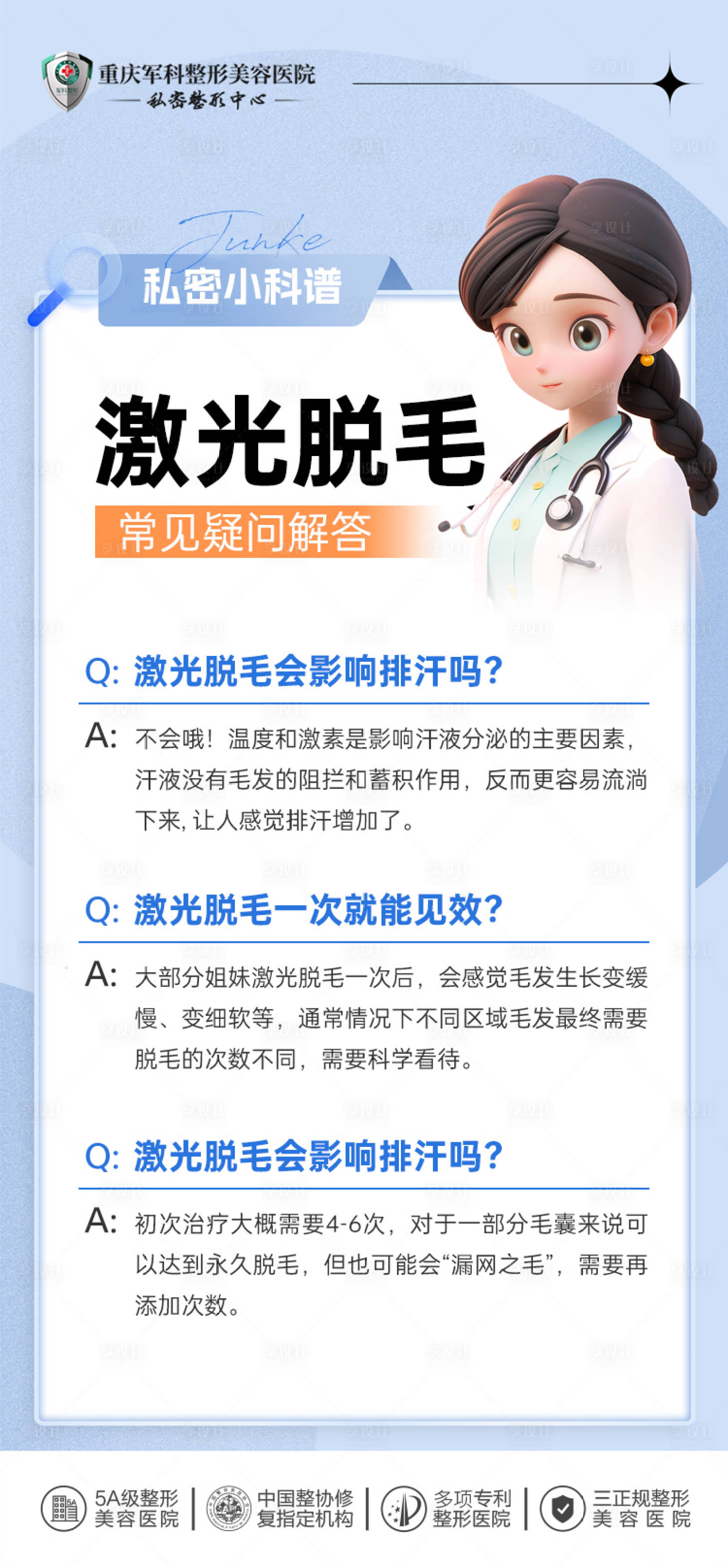 源文件下载【享设计】搜索编号：54340035891388732【激光脱毛常见问答1001】
