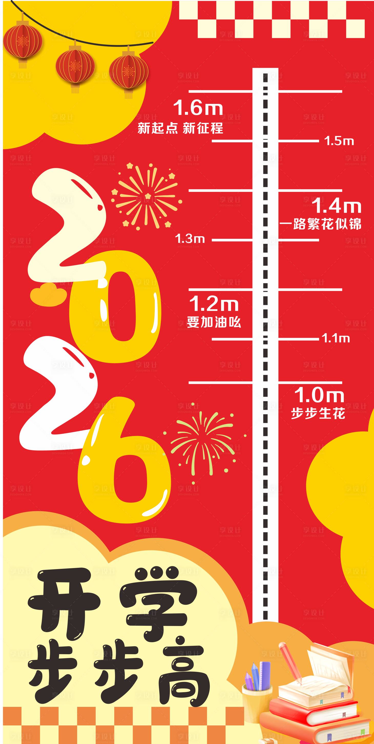 源文件下载【享设计】搜索编号：24270035595122617【身高打卡背景板 】