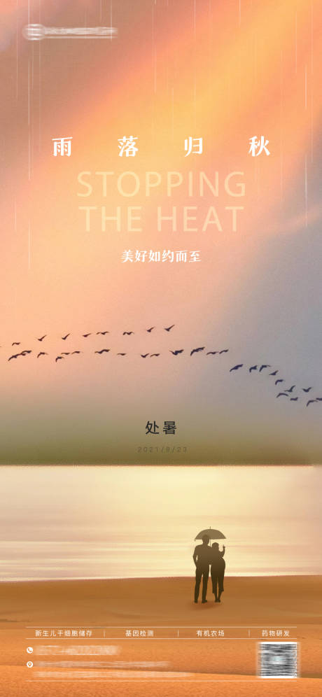 源文件下载【享设计】搜索编号：20480036012147818【医疗基因大健康孕妇新生儿处暑节气海报】