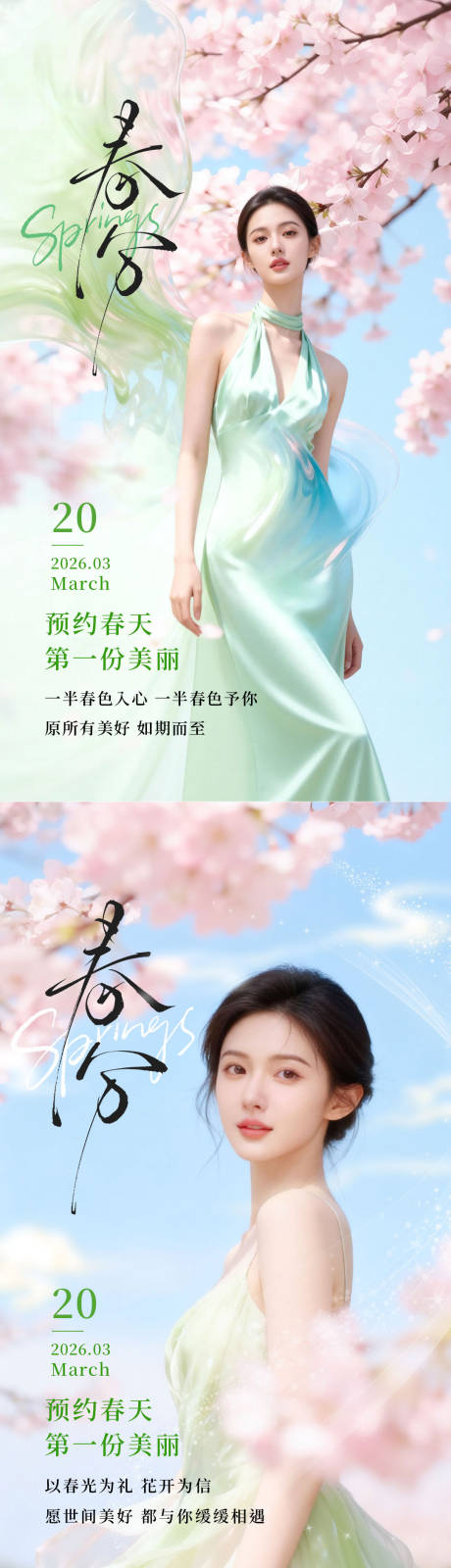 源文件下载【享设计】搜索编号：80190035946742580【春分节气海报】