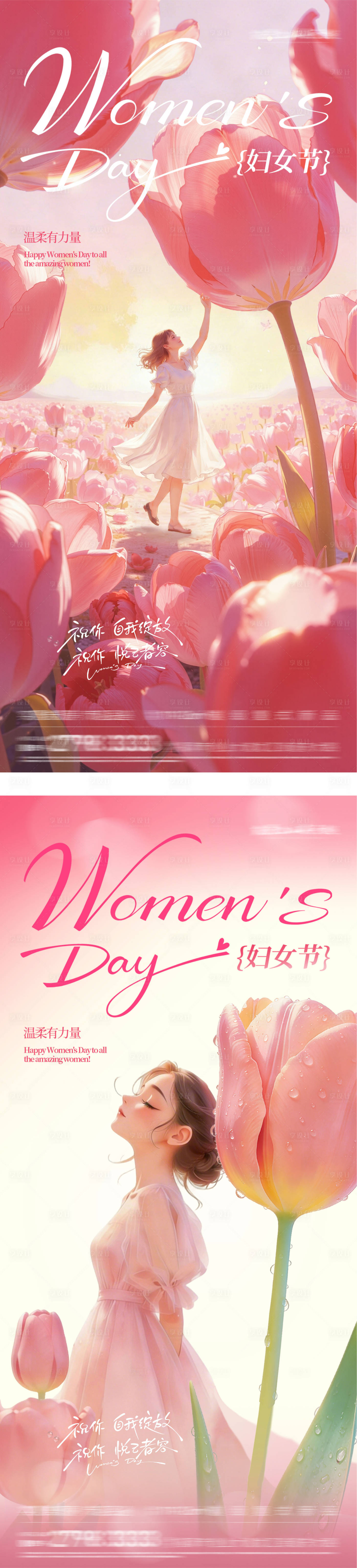 源文件下载【享设计】搜索编号：96380035671436696【地产女神节奢感海报】