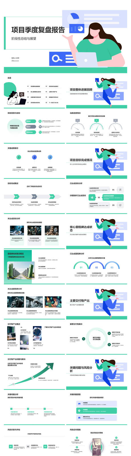 源文件下载【享设计】搜索编号：99740035919438312【项目季度复盘报告】