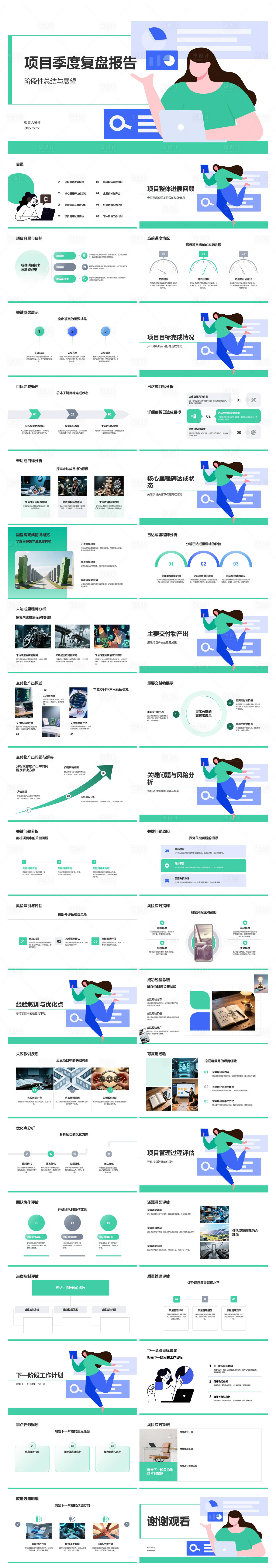 源文件下载【享设计】搜索编号：99740035919438312【项目季度复盘报告】