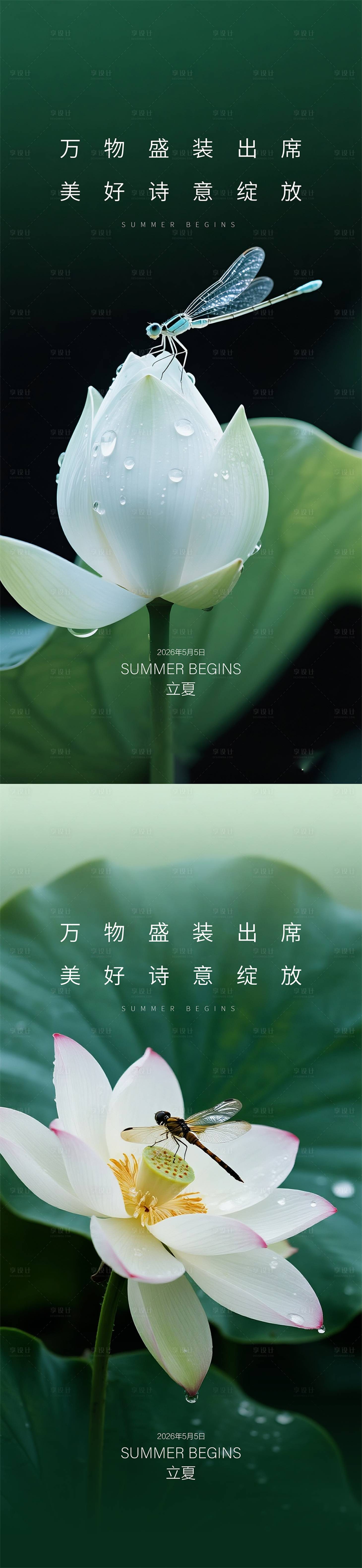 源文件下载【享设计】搜索编号：88160036055155307【地产立夏质感节气海报】