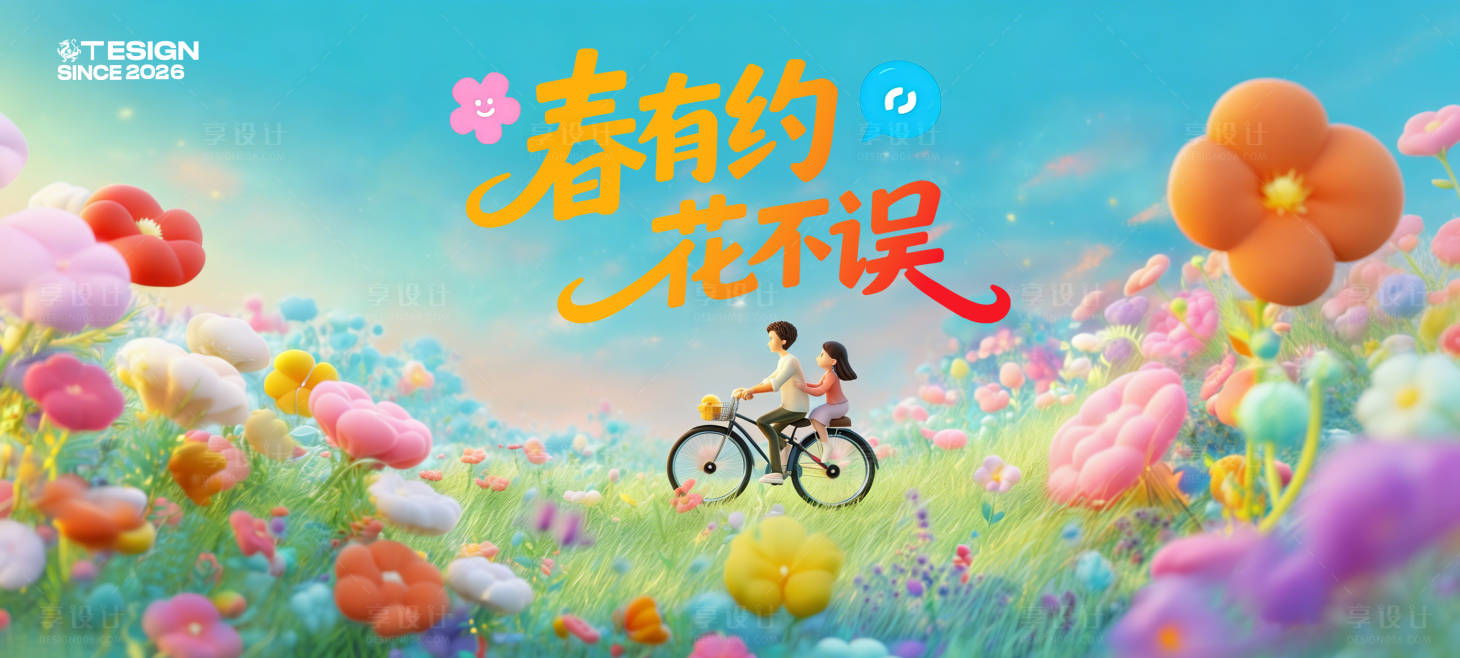 源文件下载【享设计】搜索编号：27150035892566930【春季主视觉背板】