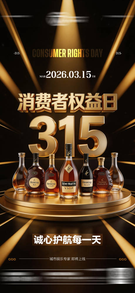 源文件下载【享设计】搜索编号：48990035839064996【酒吧315消费者权益日海报】