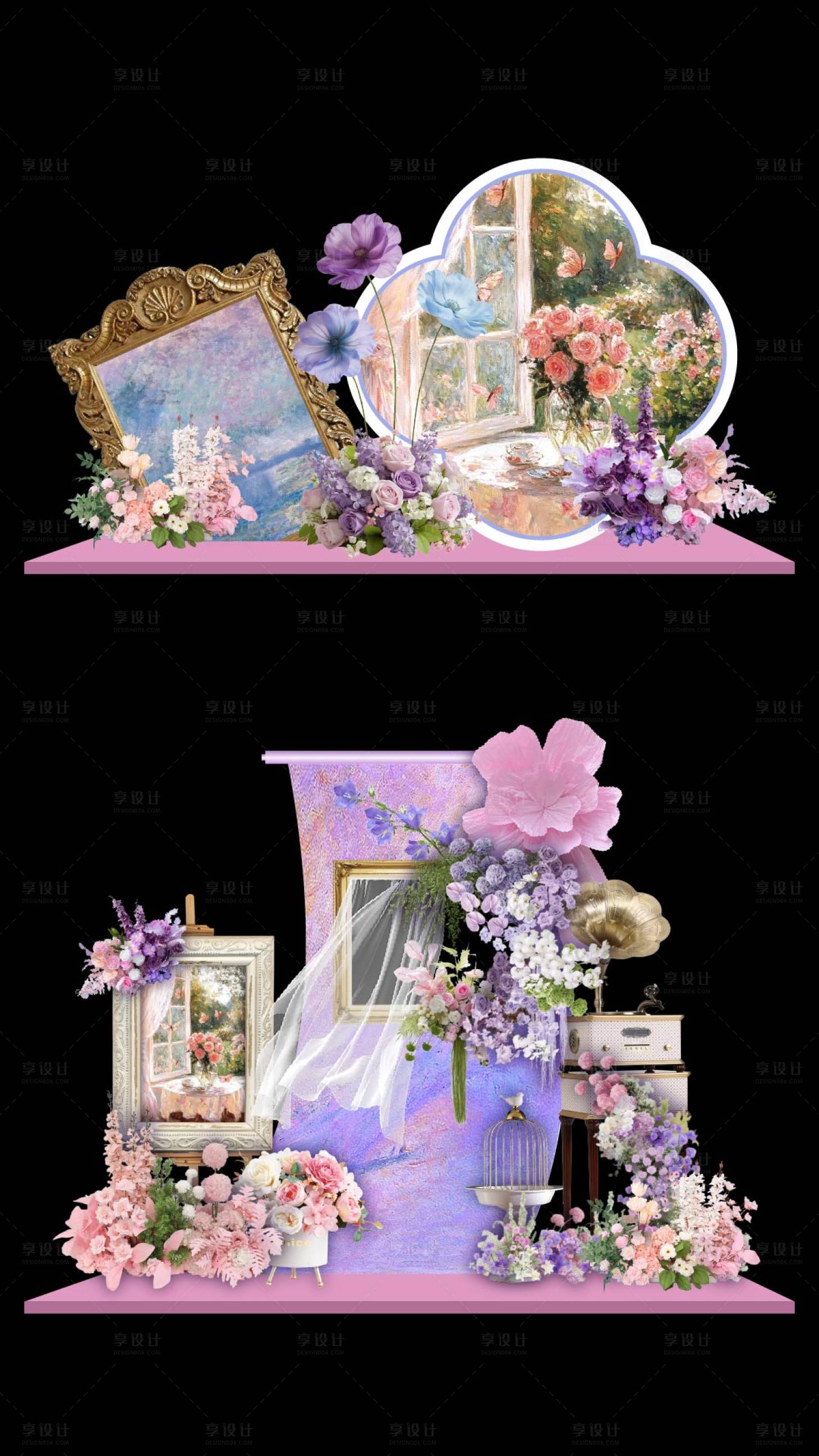 源文件下载【享设计】搜索编号：97930035829177399【复古油画美陈】