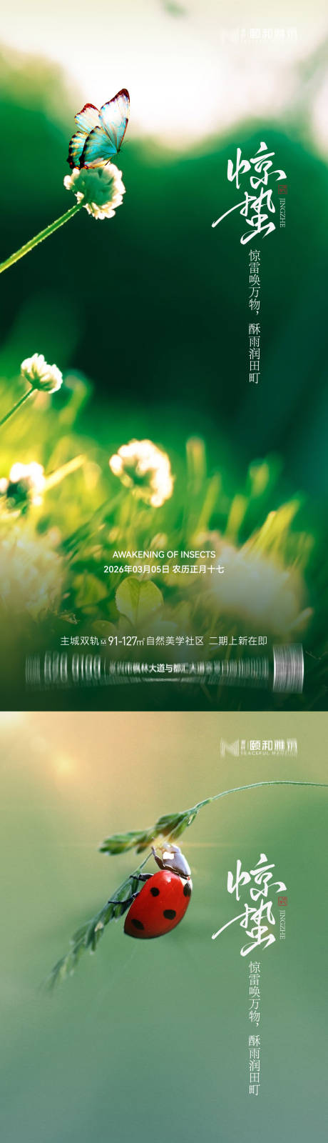 源文件下载【享设计】搜索编号：58470035600012970【2026惊蛰节气海报桃花梨花】