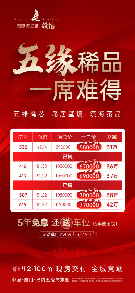 源文件下载【享设计】搜索编号：79030036120064937【红金地产促销单图】