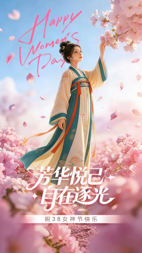 源文件下载【享设计】搜索编号：62510036083774946【国潮风38女神节热点海报】