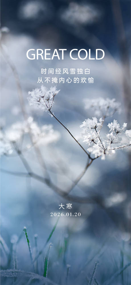 源文件下载【享设计】搜索编号：15890035858216105【大寒节气海报】