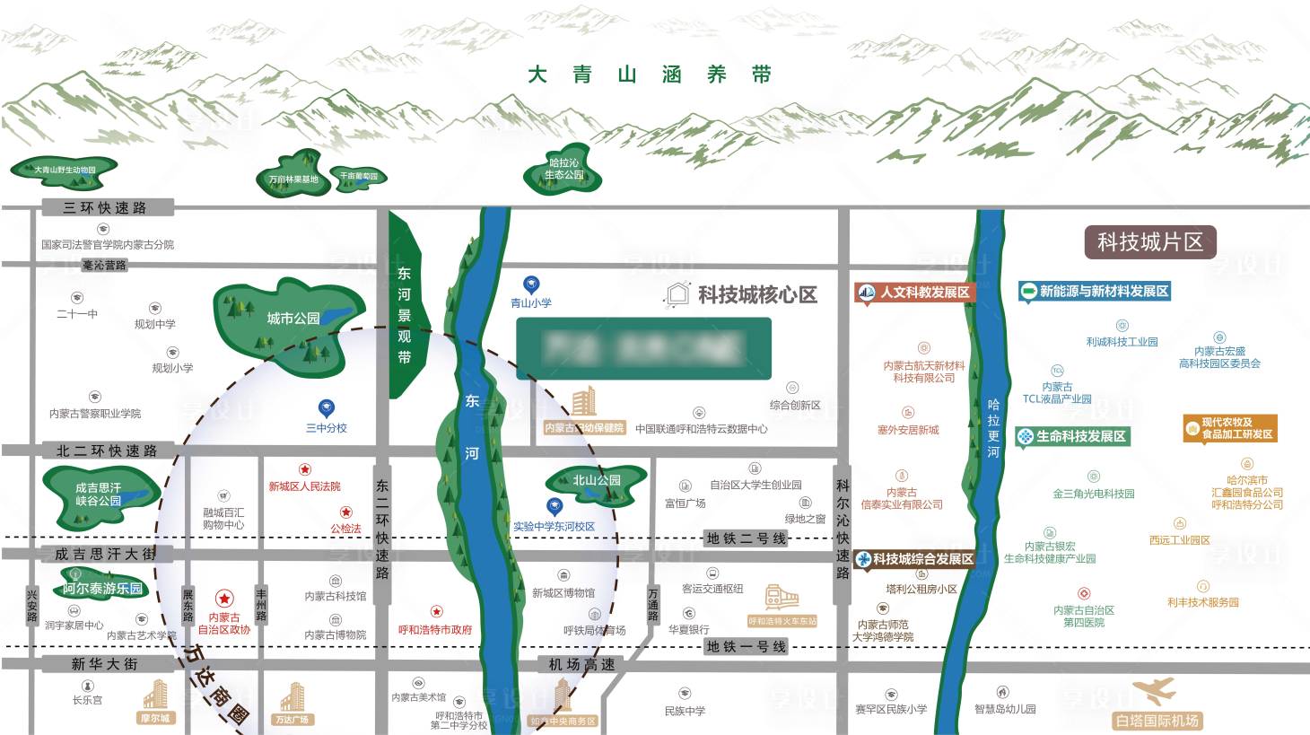 源文件下载【享设计】搜索编号：90310035968482150【地产区位图】