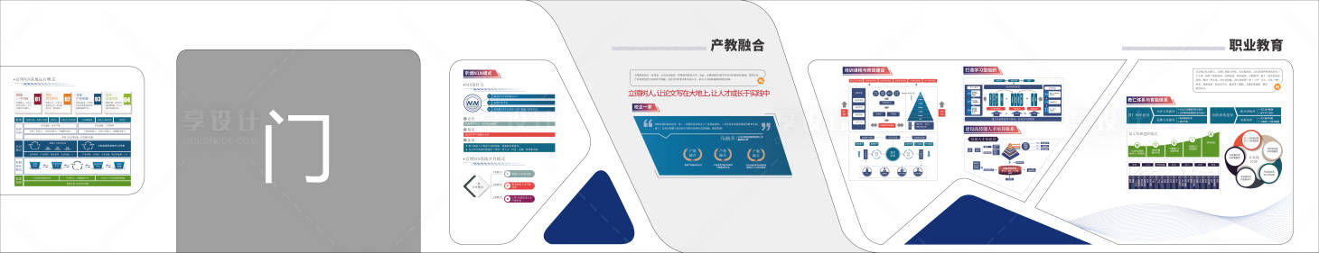 源文件下载【享设计】搜索编号：41710036007005654【科技学校企业展厅文化墙背景板】