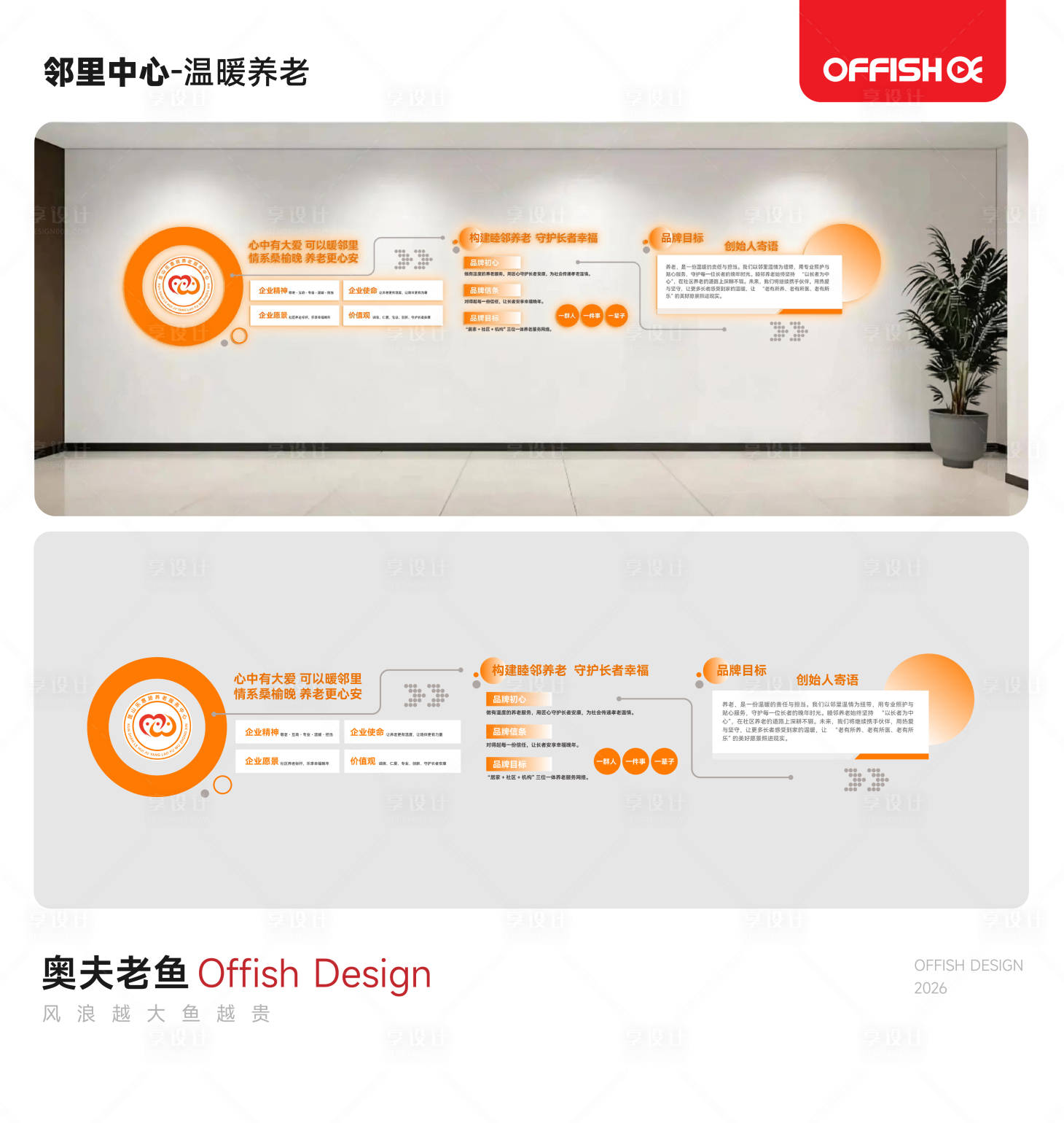 源文件下载【享设计】搜索编号：38080036090651678【睦邻相伴温暖养老文化墙】
