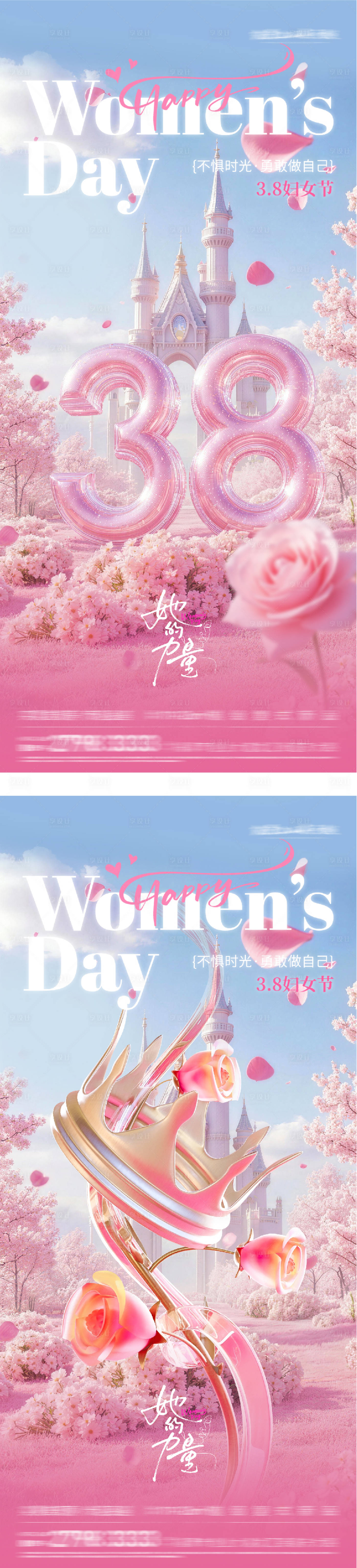 源文件下载【享设计】搜索编号：90120035618572145【地产女神节奢感海报】