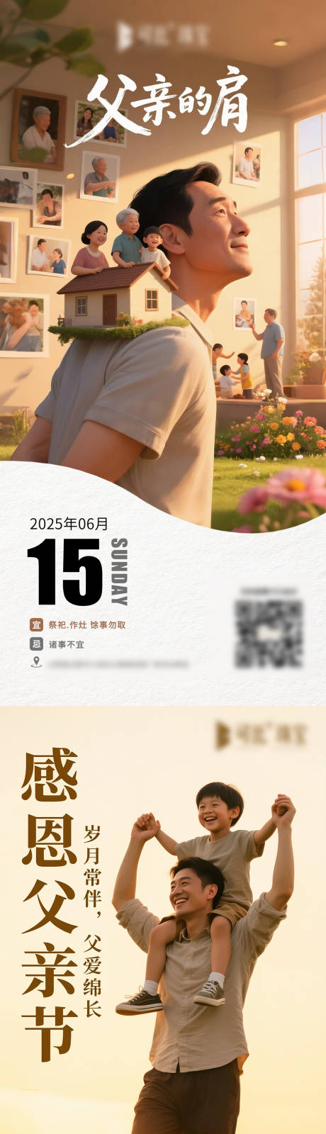 源文件下载【享设计】搜索编号：36870035724944700【父亲节节气海报】