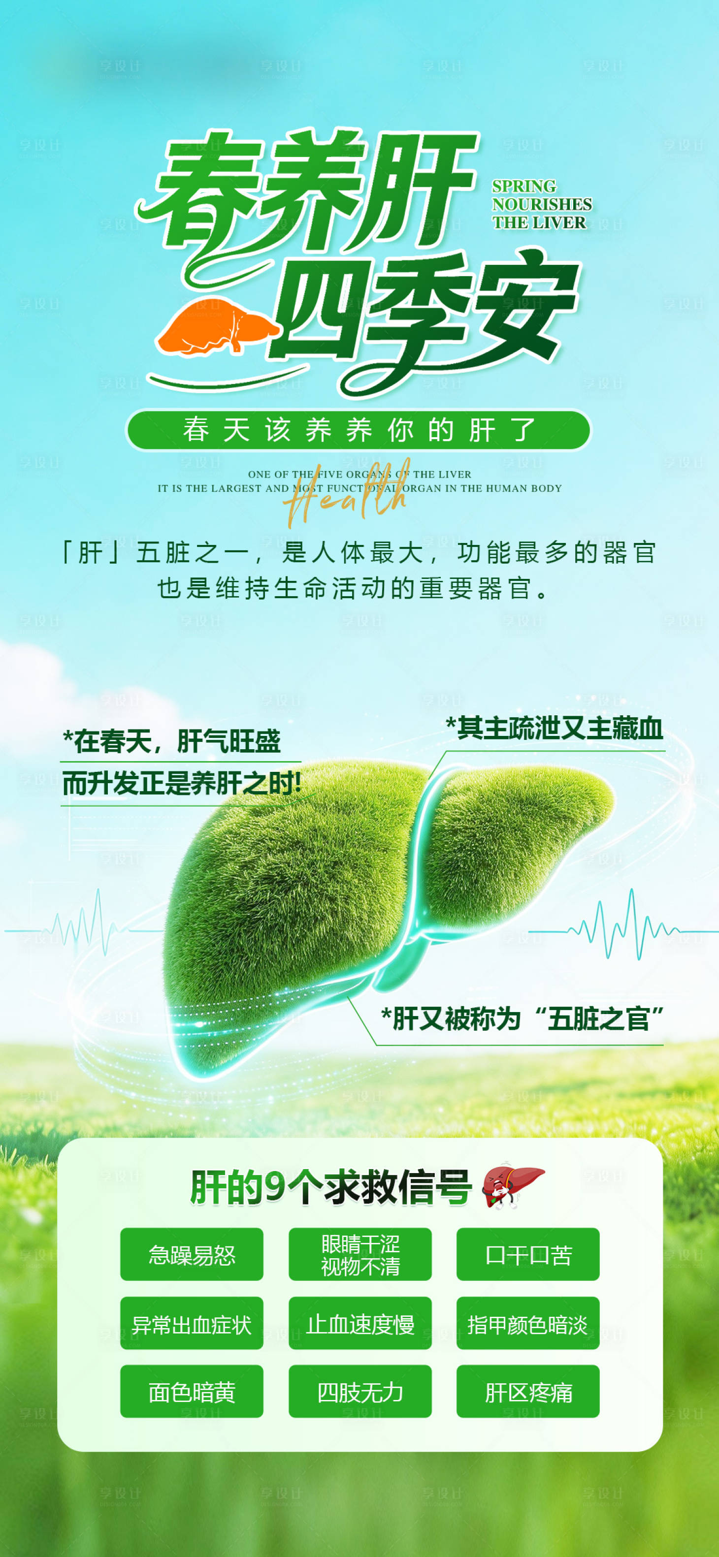 源文件下载【享设计】搜索编号：94800035985023525【春养肝健康】