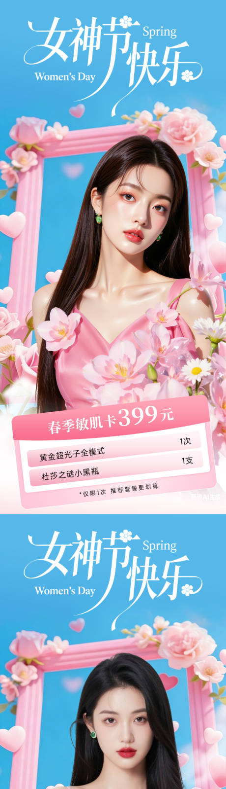 源文件下载【享设计】搜索编号：64110035638068002【医美海报女神节快乐系列】