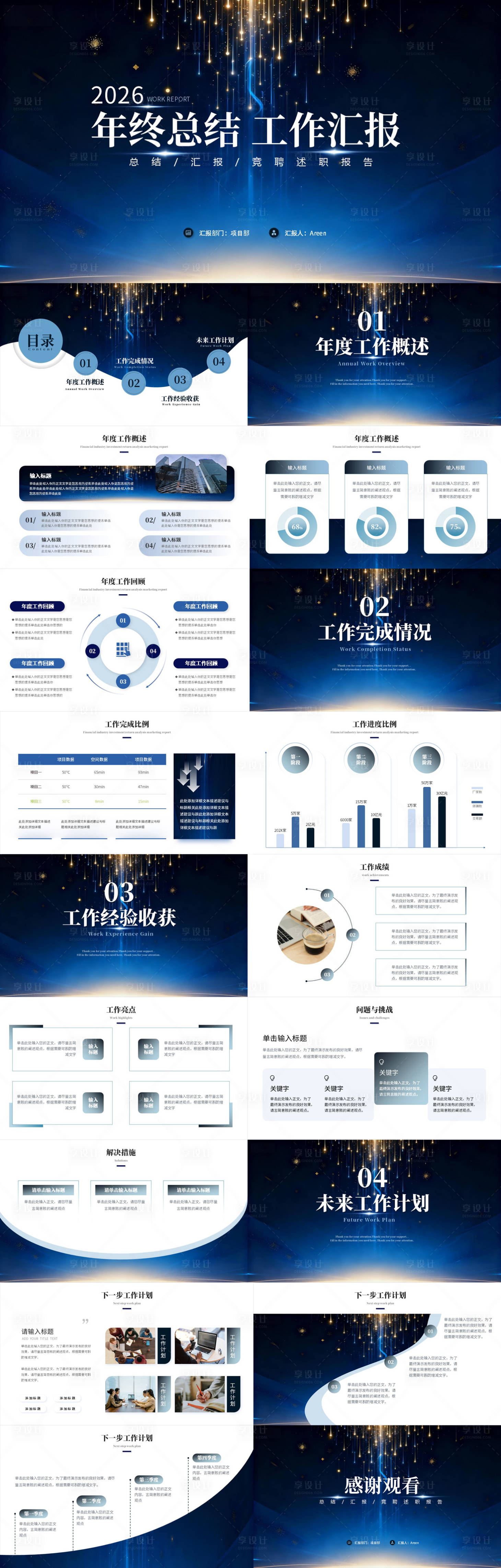 源文件下载【享设计】搜索编号：56150036105269304【工作总结工作汇报述职报告科技风PPT】