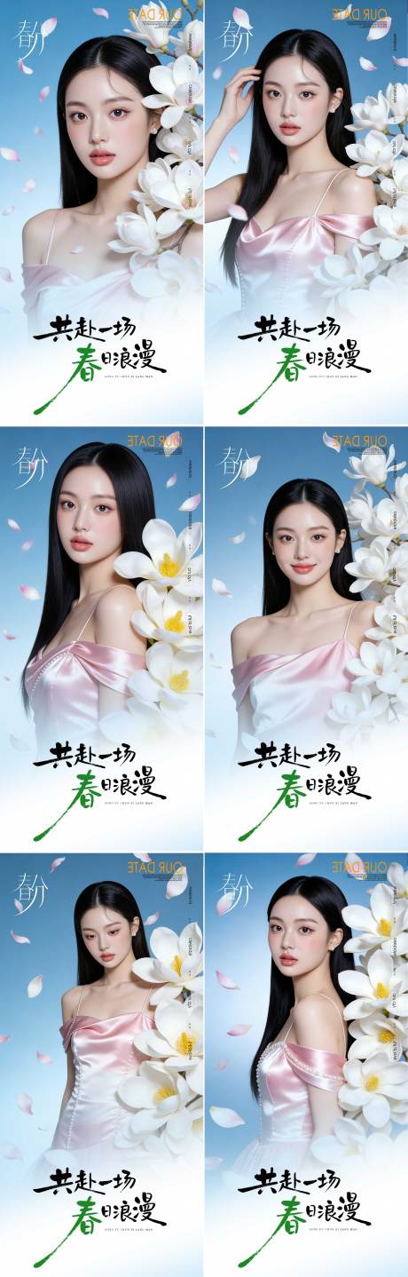 源文件下载【享设计】搜索编号：89700035822558443【医美节气春分早安海报】
