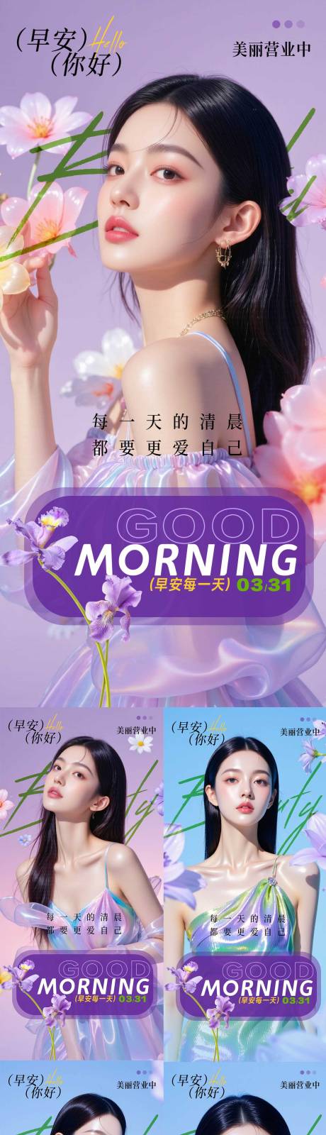 源文件下载【享设计】搜索编号：67960035758204322【早安医美海报】