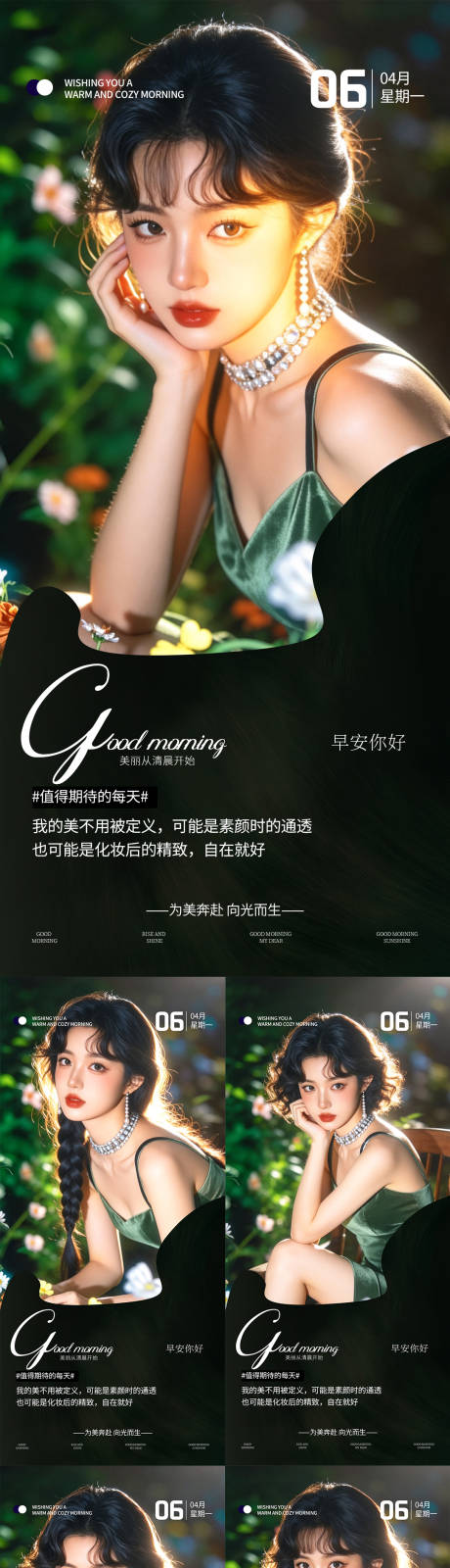 源文件下载【享设计】搜索编号：82240036108195902【早安美丽从清晨开始】