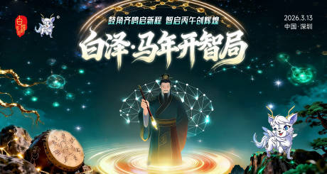 源文件下载【享设计】搜索编号：73410036067583884【马年脑科学中式国风背景】