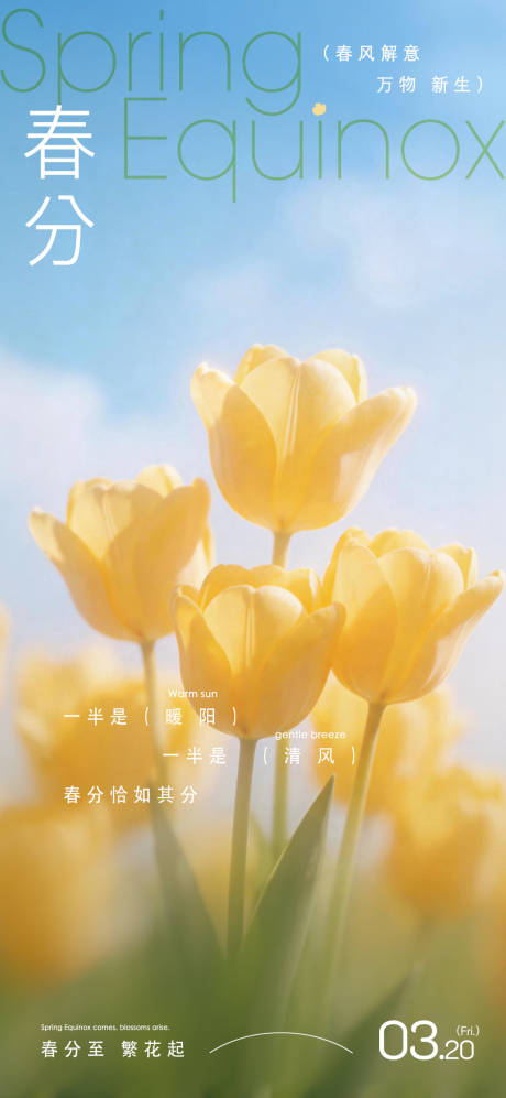 源文件下载【享设计】搜索编号：95020035814782152【春分节气海报】