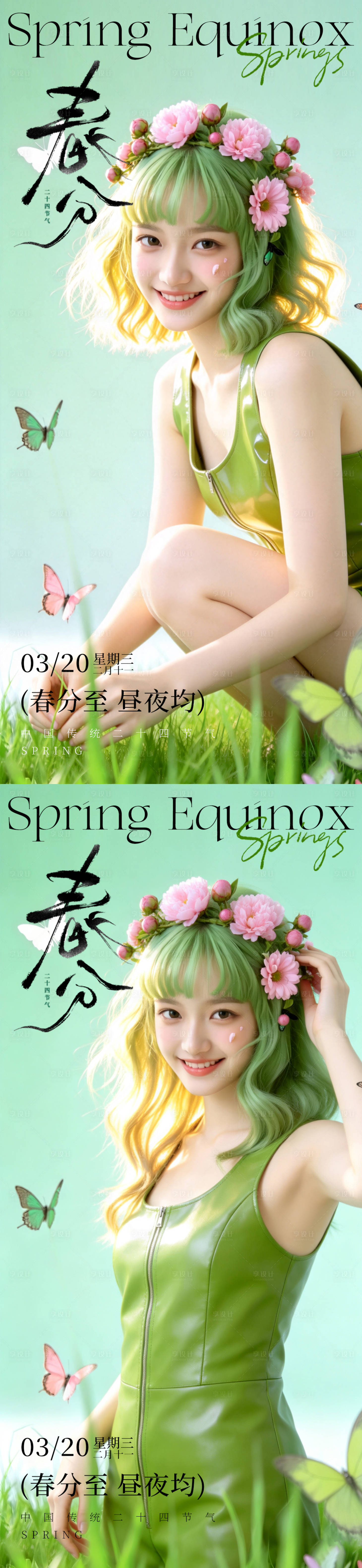 源文件下载【享设计】搜索编号：64850035841094785【春分节气海报】