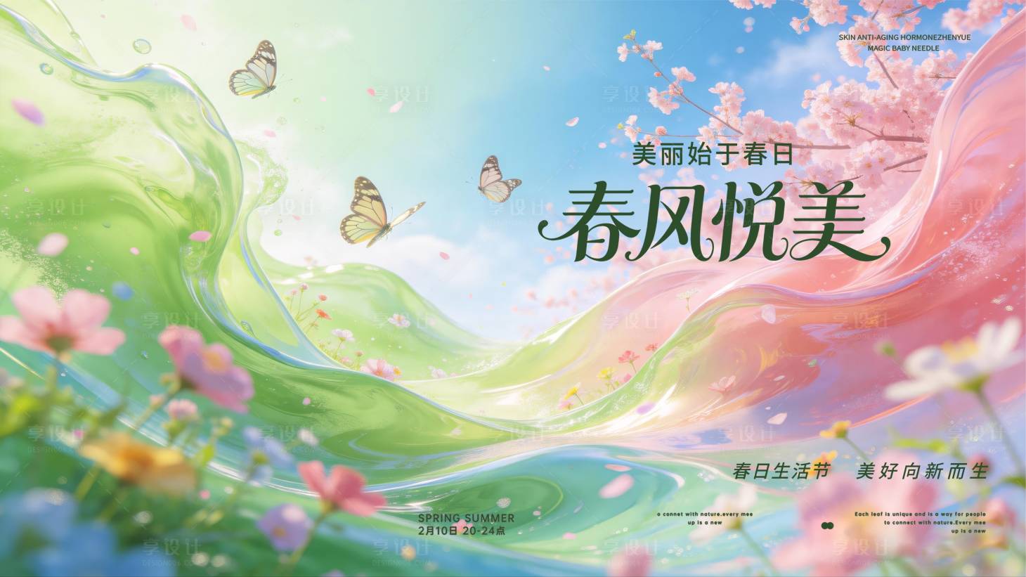 源文件下载【享设计】搜索编号：46690035990813299【春日活动露营出游花海背景板】