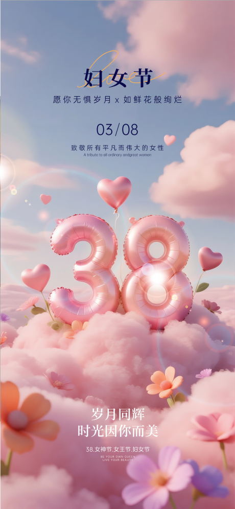 源文件下载【享设计】搜索编号：44000035622746711【38妇女节海报】