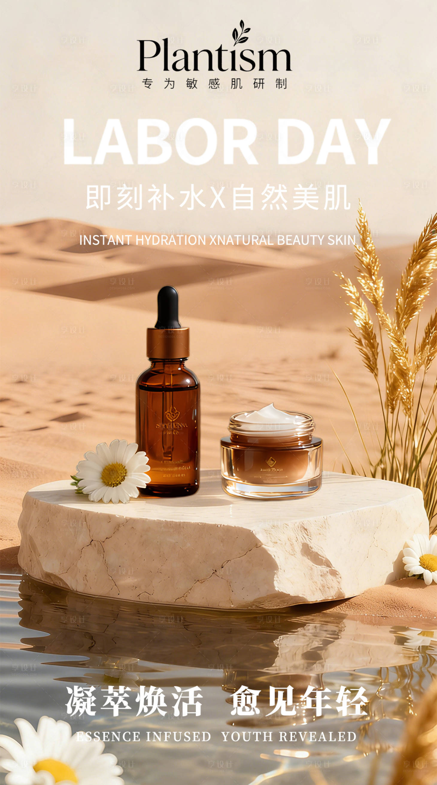 源文件下载【享设计】搜索编号：46990035781252372【护肤品营销海报】