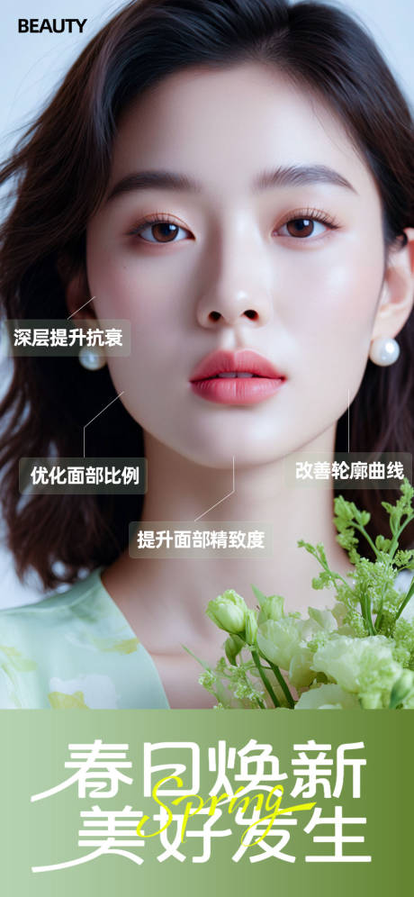 源文件下载【享设计】搜索编号：54220035767953267【春日医美轮廓精致项目】