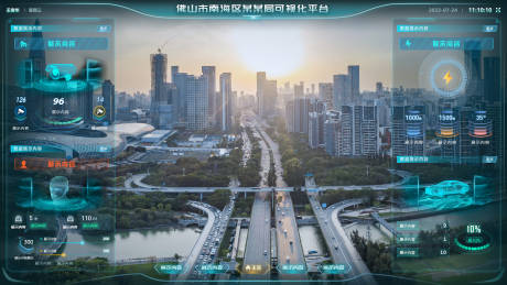 源文件下载【享设计】搜索编号：57950035885078257【佛山市南海区可视化平台UI设计】