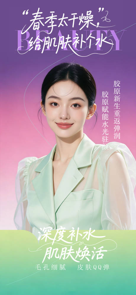 源文件下载【享设计】搜索编号：14320036096729699【水光补水嫩肤海报】