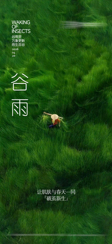 源文件下载【享设计】搜索编号：47370036033797309【谷雨节气海报】